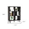 Homeroots 49" Charcoal Seven Tier Cube Bookcase 480462 - alternate 3