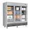 Koolmore 81" 3 Glass Door Commercial Reach-In Refrigerator Cooler with LED lighting RIR-3D-GD - alternate 4