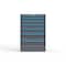 Strong Hold 7 drawer cabinet - (1x 2ft, 2x 3ft, 1x 4ft, 1x 5ft, 2x 7ft) - Blue accents - Keyed Alike S3044-PPAAS-0702FS - alternate 1