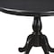 Homeroots 42" Black Rounded Solid Manufactured Wood And Solid Wood Pedestal Base Dining Table 517754 - alternate 4