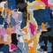 Homeroots 8' X 10' Black Blue And Pink Abstract Washable Indoor Outdoor Area Rug 599541 - alternate 4