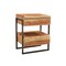 Homeroots 28" Brown Solid Wood Square Two Drawer Nightstand 635866 - alternate 1