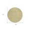 Homeroots 8' Tan And Beige Round Floral Washable Indoor Outdoor Area Rug 603457 - alternate 4