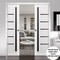 Sartodoors Slab Barn Door Panel White 32x80 Solid Core Modern Interior QUADRO4588S-WS-32 - alternate 2