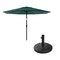 Pure Garden 10 ft Solar Patio Umbrella with 19lb Base and 32 LED Lights, Dark Green 50-LG1176B - alternate 1