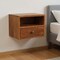 Homeroots 12" Chestnut Solid Wood One Drawer Floating Nightstand 722528 - alternate 2