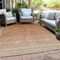 Homeroots 3' X 5' Copper And Beige Ombre Washable Indoor Outdoor Area Rug 595823 - alternate 4