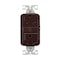 Eaton Wiring Devices Eaton GFCI Receptacle, 125 V, 20 A, NEMA: NEMA 5-20R, Back, Side Wiring, Brown GF20B - alternate 1