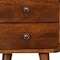 Homeroots 22" Brown Solid Wood Two Drawer Nightstand 642276 - alternate 3