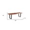 Homeroots 66" Brown And Black Solid Wood Dining bench 522084 - alternate 6