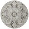 Homeroots 8' Ivory And Dark Brown Round Oriental Washable Indoor Outdoor Area Rug 563768 - alternate 5