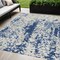 Homeroots 5' X 8' Navy Blue And Ivory Abstract Washable Indoor Outdoor Area Rug 612630 - alternate 1