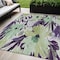 Homeroots 5' X 8' Purple And Lavender Floral Washable Indoor Outdoor Area Rug 610993 - alternate 1