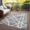 Homeroots 5' X 8' Gray And Ivory Geometric Washable Indoor Outdoor Area Rug 600457 - alternate 3