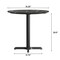 Flash Furniture Commercial 31.25" Black Faux Marble HPL Tabletop with Black Table Height X Base ST-RD31-BKMAR-T2222-GG - alternate 4