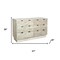 Homeroots 57" Gray Carved Geometric Solid Wood Six Drawer Dresser 661222 - alternate 5