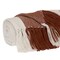 Homeroots Burnt Orange Woven Cotton Striped Throw Blanket 478679 - alternate 1