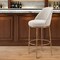 Homeroots 32" Beige And Gold Fabric And Steel Bar Height Swivel Bar Chair 555685 - alternate 3