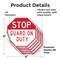 Signmission Stop Guard on Duty, 4 inch X 4 inch, Vinyl Decal, 5PK OC-D-5PACK-4-258 - alternate 2