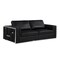 Homeroots 89" Black Italian Leather Sofa With Silver Legs 534162 - alternate 4