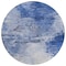 Homeroots 8' Denim Blue And Sky Blue Round Abstract Washable Indoor Outdoor Area Rug 577705 - alternate 3