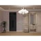 Vdomdoors Front Exterior Prehung Steel Door Ronex1477 Black Enamel Transom Window Sidelite Stainless Inserts RONEX1477EXD-BLK-W36xH80+16-LH-I - alternate 4