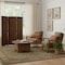 Homeroots 72" Brown Wood Folding Three Panel Screen Room Divider 274906 - alternate 5