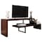 Leisuremod Orford TV Stand with MDF Shelves and Powder Coated Iron Legs, Walnut ORS88NW - alternate 3