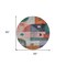 Homeroots 8' Orange Purple And Green Round Geometric Washable Indoor Outdoor Area Rug 604422 - alternate 4