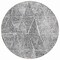 Homeroots 8' Pewter Charcoal And Ivory Round Geometric Washable Indoor Outdoor Area Rug 577573 - alternate 5