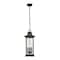 Z-Lite Tiberius 4 Light Outdoor Chain Mount Ceiling Fixture, Black, 9 In W x 22.75 In H 5017CHB-BK - alternate 3