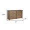 Homeroots 67" Natural Solid Wood Six Drawer Double Dresser 524605 - alternate 3