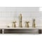Kingston Brass Double-Handle Widespread Kitchen Faucet with Brass Sprayer, Brushed Brass KB1797BEXBS - alternate 3