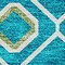 Homeroots 5' X 8' Teal Blue Ivory And Gold Geometric Washable Indoor Outdoor Area Rug 612221 - alternate 3