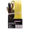 Prosource Tie-Down, 2 in W, 27 ft L, Polyester Webbing, Metal Ratchet, Yellow, 3333 lb, Steel End Fitting FH64066 - alternate 2
