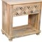 Homeroots 28" Natural Solid Wood Carved Geometric One Drawer Nightstand 555399 - alternate 4