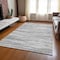 Homeroots 3' X 5' Gray And Ivory Abstract Washable Indoor Outdoor Area Rug 613097 - alternate 4