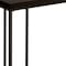 Homeroots 18.25" X 10.25" X 25.25" Cappuccino Particle Board Metal  Accent Table 333019 - alternate 3