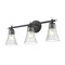 Z-Lite Belle 3-Light Vanity, 24 in W, Matte Black 7519-3V-MB - alternate 4
