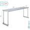 Amgood Stainless Steel Single Overshelf for 48 in. Long Prep Table. 12 in. x 48 in. x 18 in. SOS-1248-Z - alternate 2