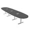 Skutchi Designs 16ft Conference Table With Power Unit | 16 Person Modular Boval Meeting Table | Harmony Series HAR-BOVL-48X192-T-WA7949-ESIL - alternate 1