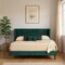 Homeroots Green Wood And Tufted Velvet Queen Bed Frame 486219 - alternate 3