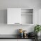 Homeroots 39in White Wood Wall Mounted Accent Cabinet With Single Door 520575 - alternate 2