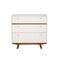 Homeroots 36" Brown and White Solid Wood Three Drawer Chest 524120 - alternate 5