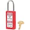 Master Lock Zenex Thermoplastic Safety Padlock, 3 in H, 1-1/2 in Wide with 1-1/2 in H Shackle, Red 411RED - alternate 1