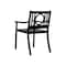Homeroots 24" Black Steel Geo Back Outdoor Arm Chair 606527 - alternate 5