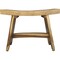 Homeroots Contemporary Teak Outdoor Bench In Natural Finish 376727 - alternate 3