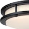 Westinghouse Lauderdale 11in 23W LED Indoor Flush Mount, Color Temp Select, Matte Black, Frosted Acrylic 6136100 - alternate 4