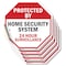 Signmission Protected By Home Security System 2, 4 inch X 4 inch, Vinyl Decal, 5PK OC-D-5PACK-4-169 - alternate 1