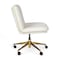 Martha Stewart Eloise Upholstered Office Chair in Off White/Polished Brass CH-232196-2-CR-GLD-MS - alternate 2